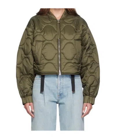 Agolde Iona Quilted Jacket In Green