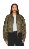 Agolde Khaki Iona Bomber Jacket In 올리브