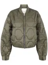 Agolde Khaki Iona Bomber Jacket In Green