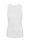Agolde Isabel Rib Tank White In White