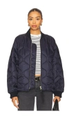 Agolde Isla Quilted Jacket In Blue