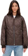 Agolde Isla Quilted Jacket Bourbon In Brown