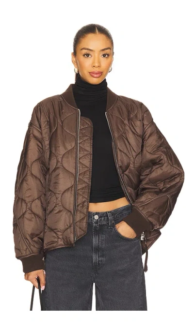 Agolde Isla Quilted Jacket In Multi