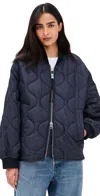 Agolde Isla Quilted Jacket Ink In Blue