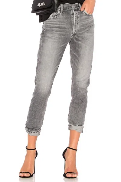 Agolde Jamie Hi Rise Classic Jeans In East Village In Brown