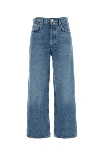 Agolde 'kelly' Jeans With Rivet Details In Blue