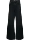 Agolde Clara Wide-leg Jeans In Black