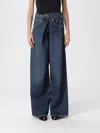 Agolde Wide Leg Jeans With Back And Front Pockets In Multi