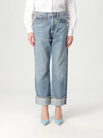 AGOLDE JEANS AGOLDE WOMAN COLOR DENIM,G52616028
