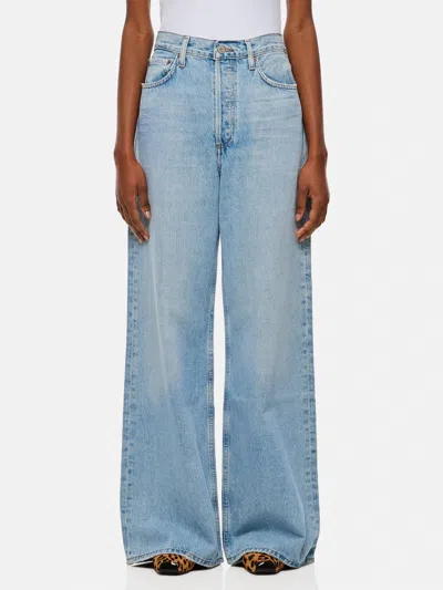 AGOLDE JEANS AGOLDE WOMAN COLOR GNAWED BLUE,G59064011
