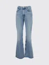 Agolde Light Blue Denim Leena Jeans In Blue