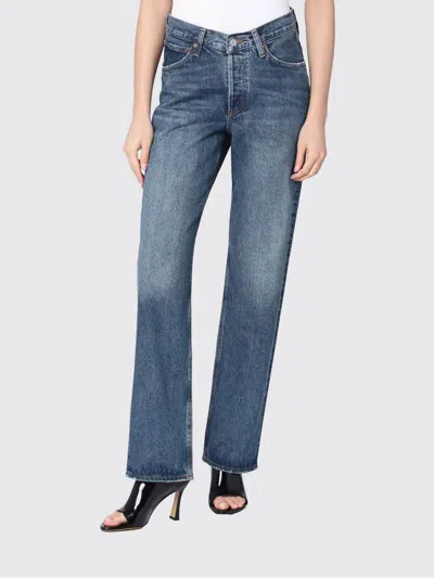 Agolde Jeans  Woman Color Indigo In Multi