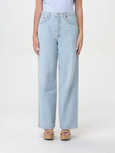 AGOLDE JEANS AGOLDE WOMAN COLOR SKY BLUE,F75610016
