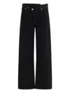 Agolde Arc Criss Cross Asymmetric Straight-leg Jeans In Black