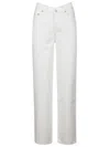 Agolde V Waist Baggy Jeans Milkshake In White