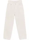 Agolde Straight Jeans In Beige Denim In Beige