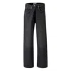 Agolde Vana Black Low-crotch Jeans With Book Closure In Denim Woman In Black