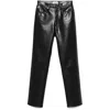 Agolde Recycled Calf Leather Trousers In Black