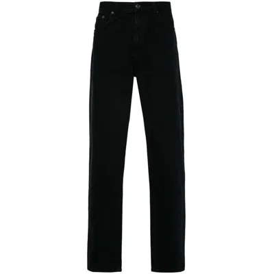 Agolde Curtis Mid-rise Straight-leg Jeans In Black