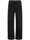 Agolde Multi-pocket Denim Trousers In Blk Tar