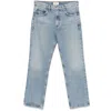 Agolde Wide-leg High-waisted Cotton Jeans In Blue