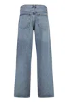 Agolde '90's ' Light Blue Jeans With Rips In Organic Cotton Denim Man In Blue