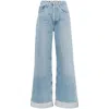 Agolde Dame High Rise Wide Leg Jean Showdown In Blue