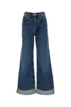 Agolde Dame High Rise Wide Leg Jeans In Control In Blue