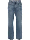 Agolde Riley Crop Jeans In Blue