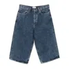 Agolde Belt-loop Denim Shorts In Blue