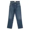 Agolde Harper Jeans Mid Rise Relaxed Straight Jeans Echo In Blue