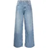 Agolde Clara Low Rise Baggy Flare Jeans In Signal In Blue