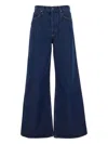Agolde Lady's Wide-leg Jeans With Five Pockets In Blue