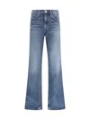 Agolde Kick Boot Jeans Stencil Color Mid Rise In Blue