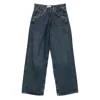 Agolde Denim Trousers With Belt Loops In Blue