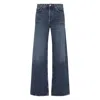 Agolde Denim Trousers With Belt Loops In Blue