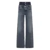 Agolde Blue Recycled Cotton Straight-leg Jeans In Blue