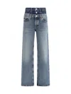 Agolde Blue Recycled Cotton Straight-leg Jeans In Blue