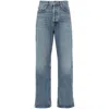 Agolde Ladies Fran Invention Low Slung Straight Jeans In Blue