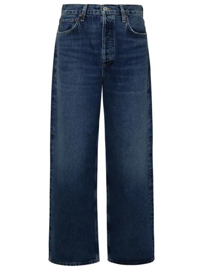 Agolde Baggy Jeans In Blue Denim