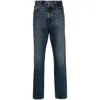 Agolde Five-pocket Tapered Jeans In Blue