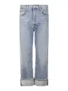 Agolde "used Effect Fran Jeans" In Blue