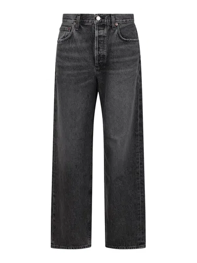 Agolde Bagy Jeans For Low Life In Grey