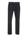 Agolde Regenerated Denim Straight Leg Trousers In Black