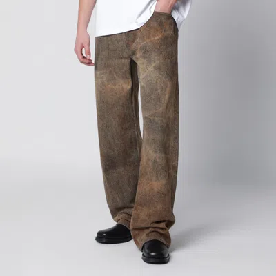 Agolde Jeans Afton Faded Copper In Brown
