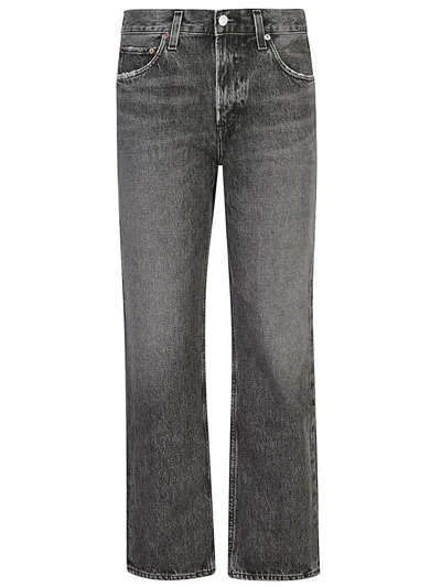 Agolde Womens Spirit (vint Grey) 90s Mid-rise Loose-fit Denim Jeans