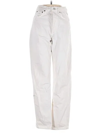 Pre-owned Agolde Jeans In Ivory