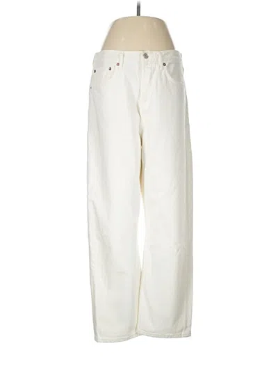 Pre-owned Agolde Jeans In Ivory