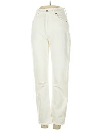 Pre-owned Agolde Jeans In Ivory