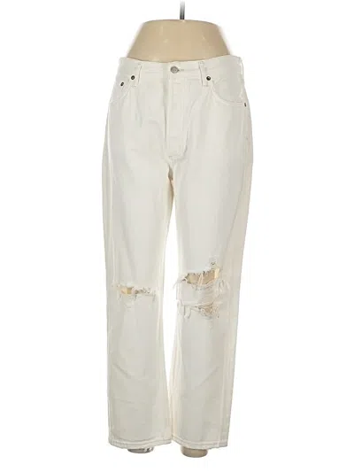 Pre-owned Agolde Jeans In Ivory